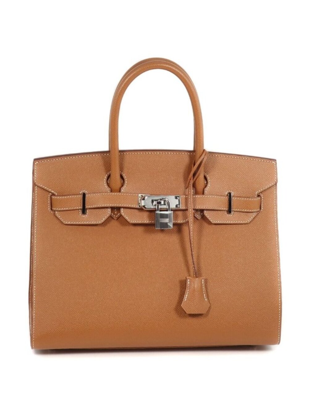 Hermes Birkin 30 Sellier Veau Epsom Gold Silver Handbag